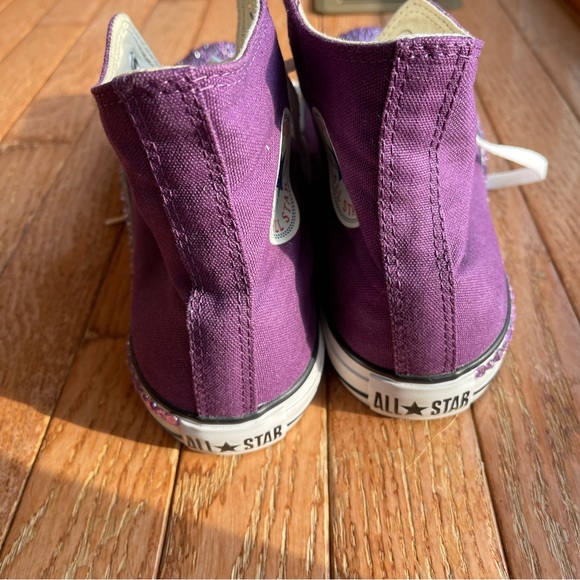 Custom Purple Rhinestone Converse - Picture 5 of 8